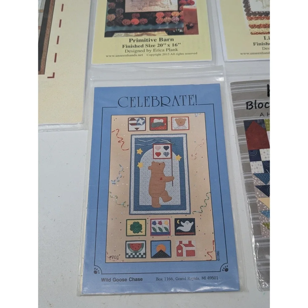 Unseen Hands Quilt Pattern‎ Lot Gingerbread Man Primitive Liberty Barn Rustic
